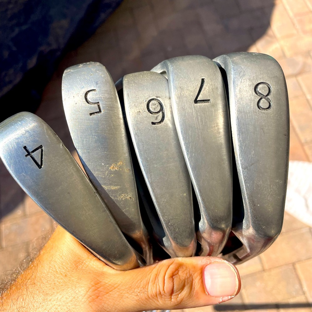 Tercel Irons 5 Pc Set In Right Handed steel shafts in regular flex